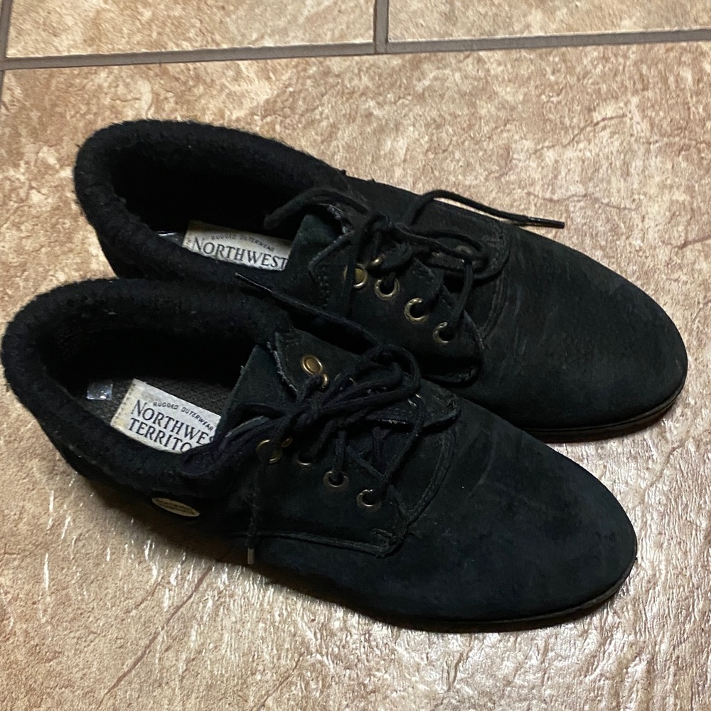Northwest Territory Women’s Leather 9M Black Lace-Up Shoes Lifestyle Hiking